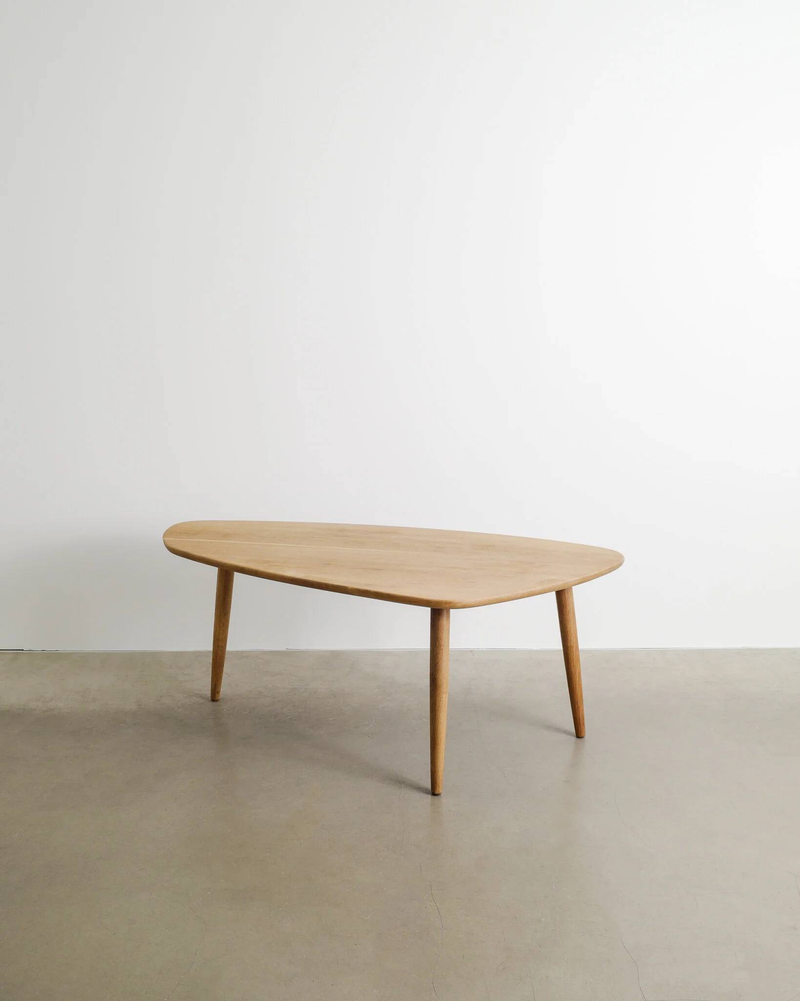 Danish Mid Century Free Form Shaped Oak Table, 1960s