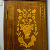 20th Century Dutch Trumeau Walnut with Maple Wood Inlays, Netherlands, 1950