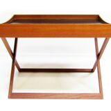 Danish Folding Campaign Side Table by Torsten Johansson for Bo-Ex