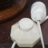 Pied de lampe vintage double éclairage en grès et céramique