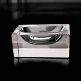 Sommerso ashtray by Seguso, Murano glass, Italy, 1970s