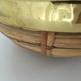 Bamboo and brass basket
