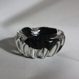 Cendrier en verre à bulles de cristal Walter Johansson, pour Orrefors, Suède, années 1960