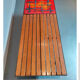Table basse bois et céramique vintage