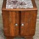 Table de chevet bois sculpté et marbre période Art-Deco