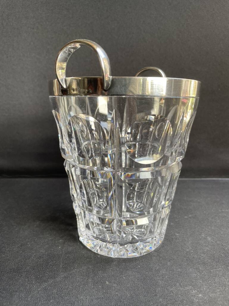 Seau à glace cristal et argent 925 – Gebrüder Deyhle
