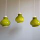 Vintage green opaline suspension (5 available), 1960-70.