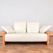 Italian Leather Sofa from Giorgetti, 1980s.