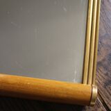 Large rectangular wooden mirror tray with vintage gilding
