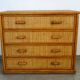 Vintage rattan chest of drawers