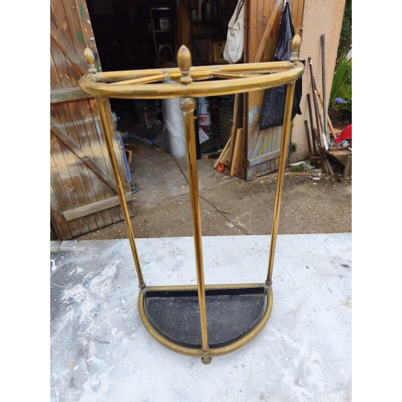 Umbrella stand 1900 brass and iron