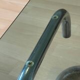 Chrome and smoked glass coffee table