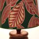 Mid-century table or accent lamp, turned wooden base, Sweden, 1970s