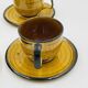 Set of four vintage Boch Palma cups and saucers.