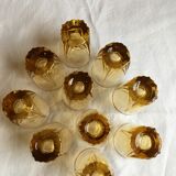 Set of 10 old liqueur glasses