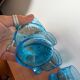 Set of four blue glasses with fruit decoration – 1970s