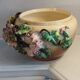 Large cache pot in earthenware, Art Nouveau.