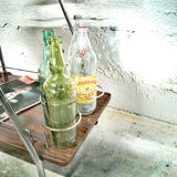 Vintage trolley bar with wheels