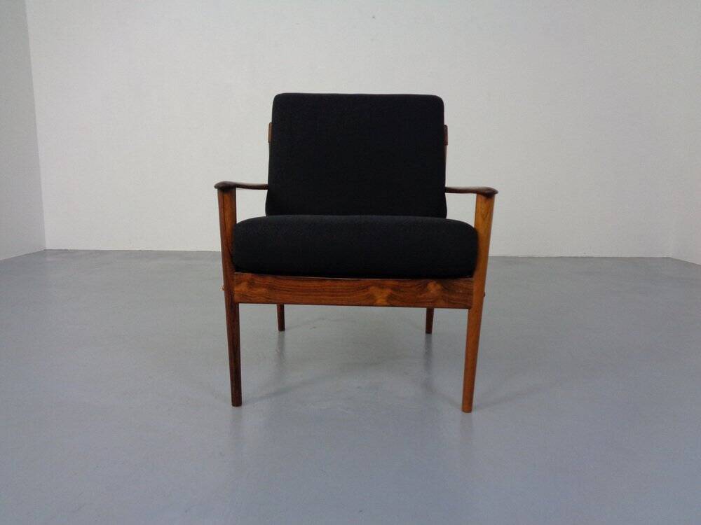 Danish Model 56 Armchair in Rosewood by Grete Jalk for Poul Jeppesen, 1960s