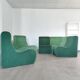 Modular green corner sofa 1970s