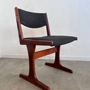 Set of 6 old Scandinavian chairs from the 60s, vintage teak