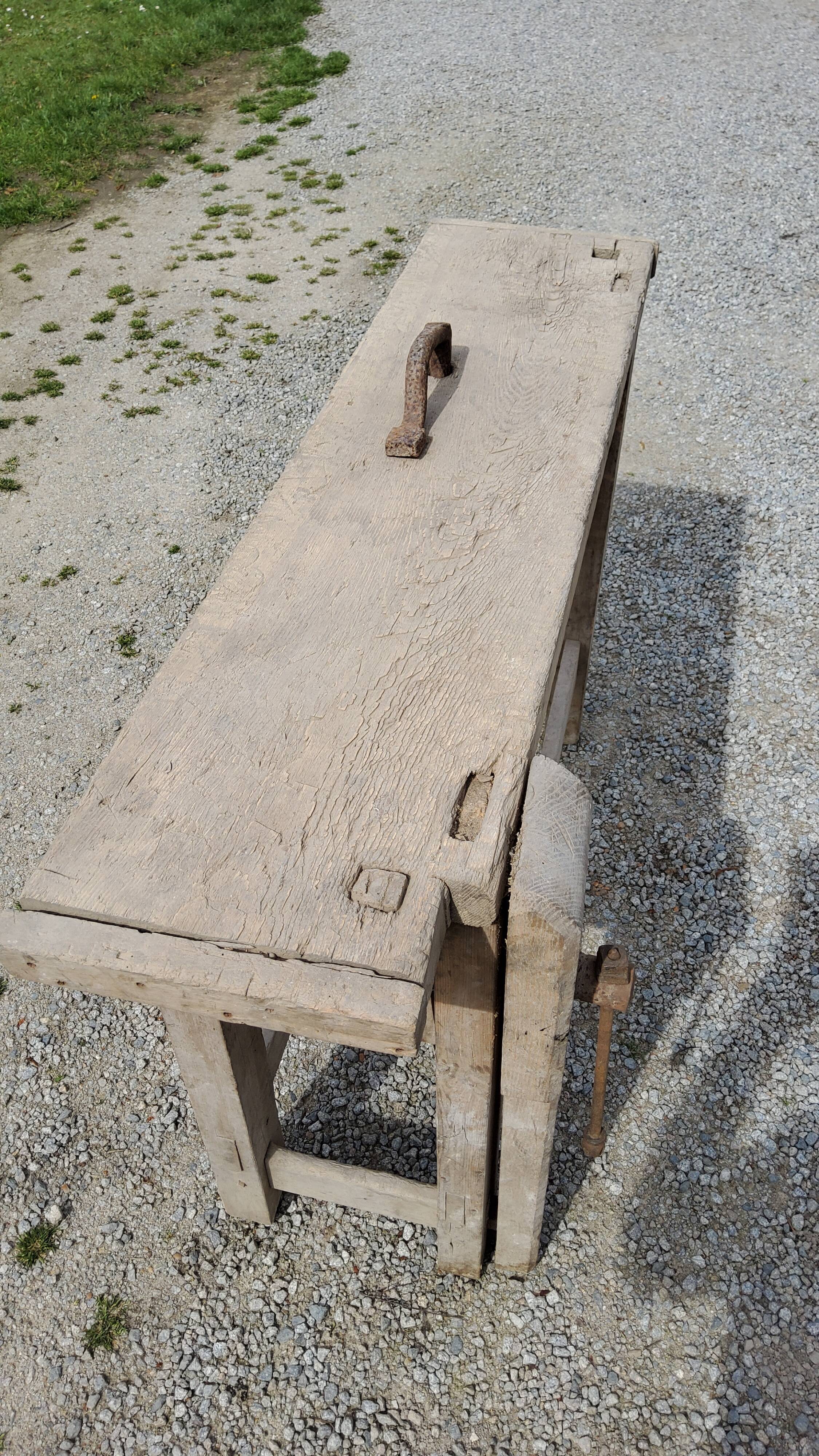 Old wooden workbench 126cm