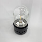 Vintage industrial bakelite & glass ceiling or wall light, Czechoslovakia, 1950's