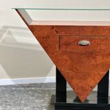 Art Deco burlwood console