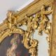 Large trumeau, or glazing bead mirror, Louis XV style. 1950s.