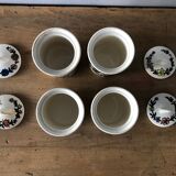 Set of 4 spice pots in earthenware