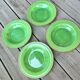 4 assiettes creuses vertes