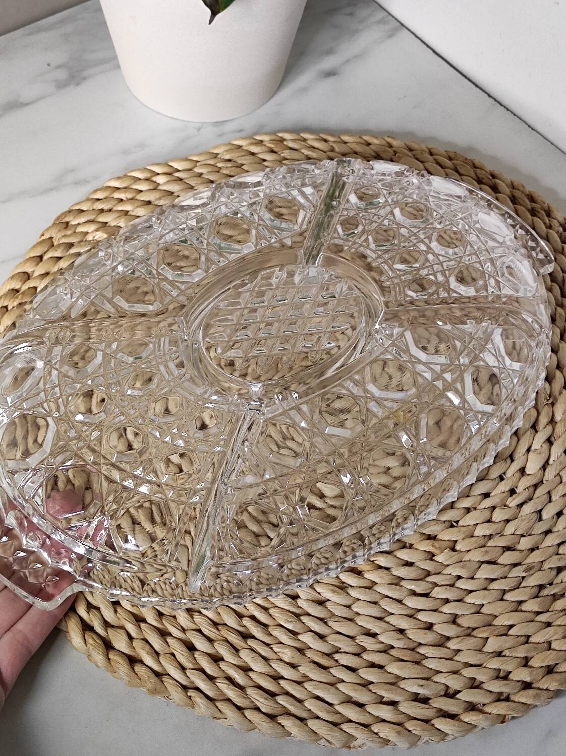 Crystal aperitif plate