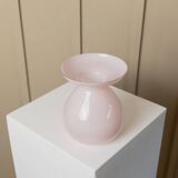Pink opalescent glass vase by Ikea (2000s) designed by Barbro Wesslander & Pia Amsell