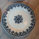 8 antique ironstone dinner plates