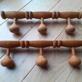 Pair of antique 3 hooks