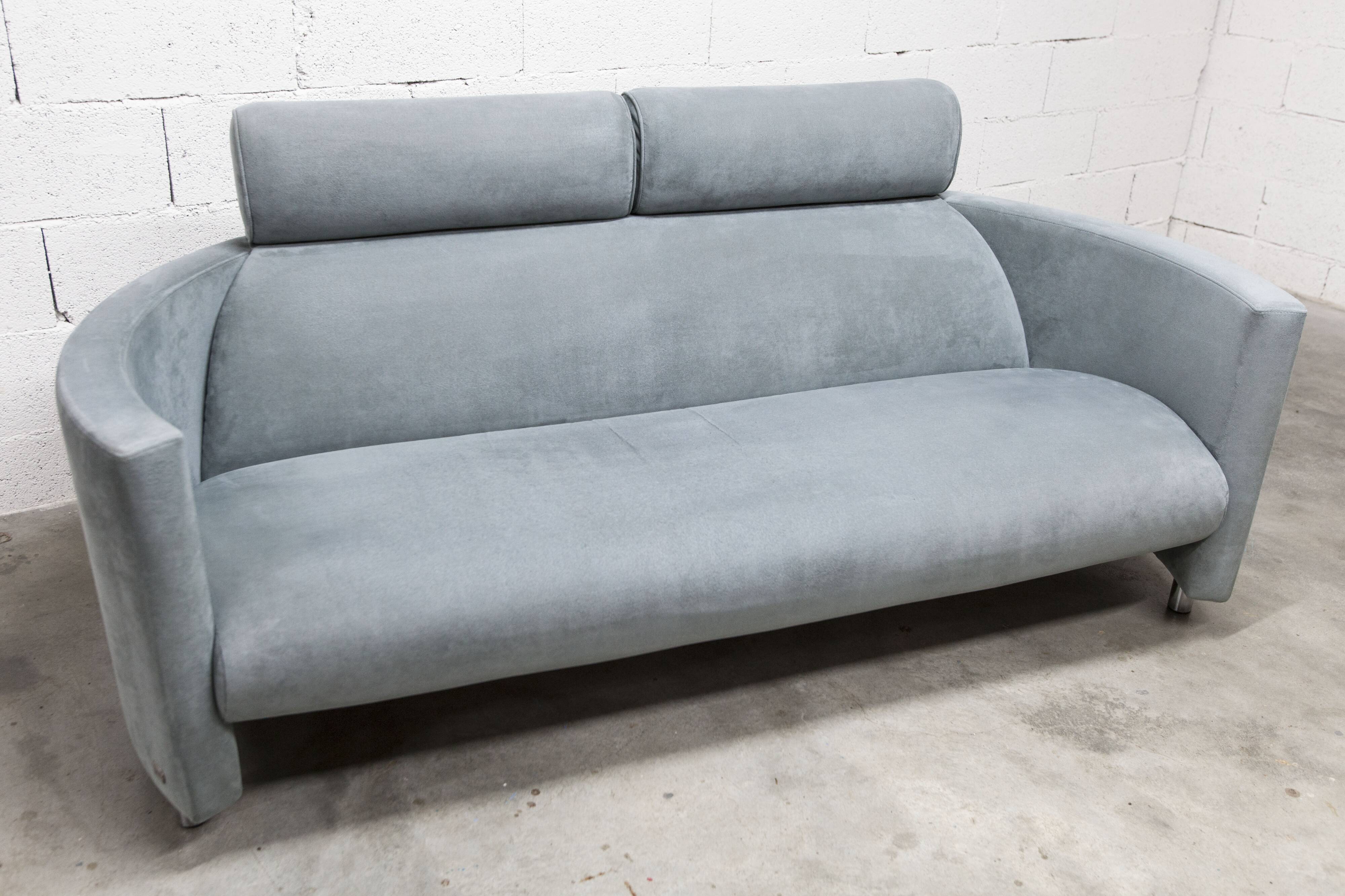 Negresco Sofa Design Bernard Massot for Neology France Moiré Velvet