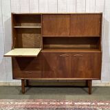 Buffet bar en teck anglais des années 70
