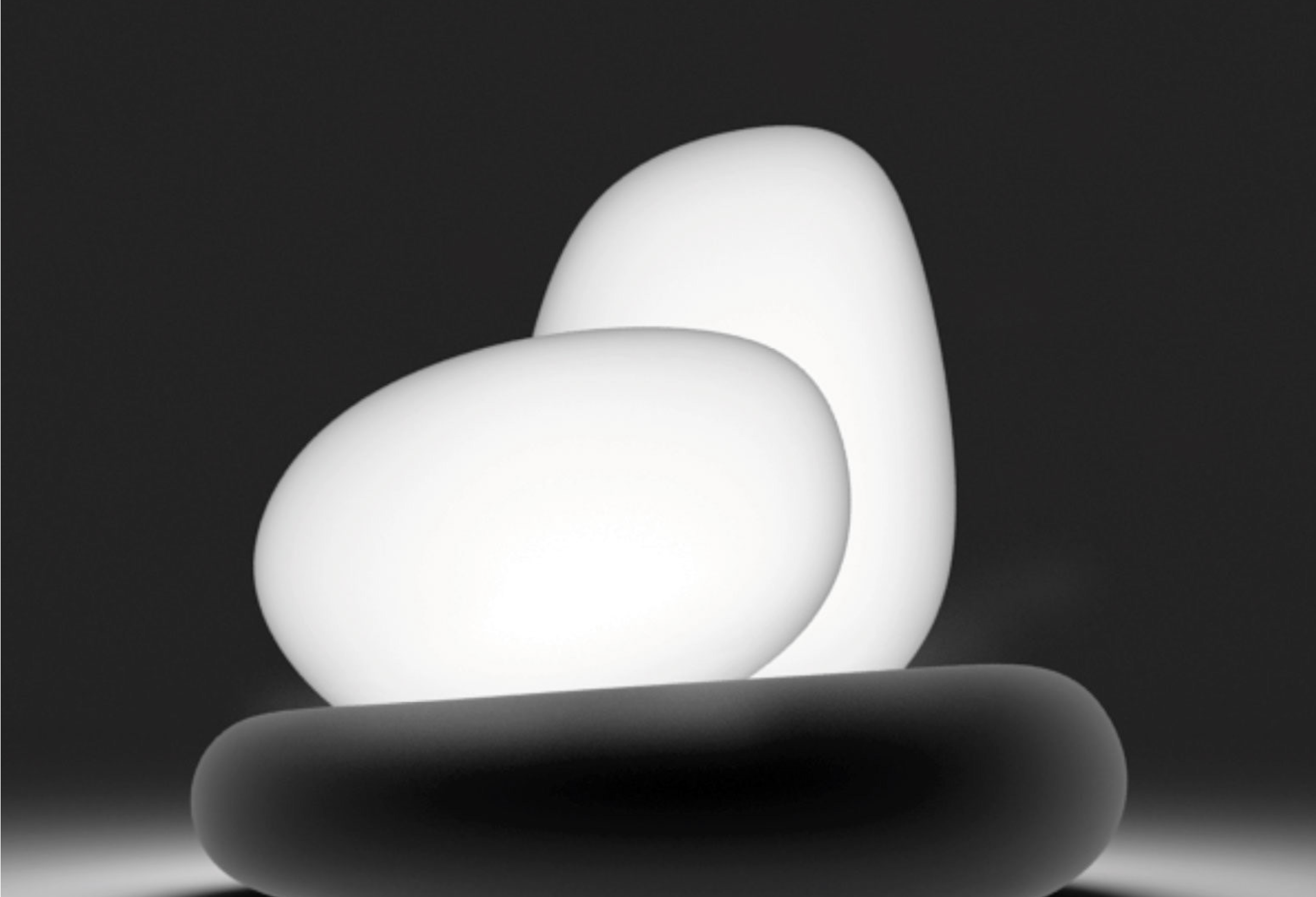 Sculptural lamp moai t