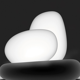 Sculptural lamp moai t
