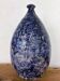 Vintage Mid-Century Studio Art Pottery Cobalt Blue Textured Glaze Teardrop Vase