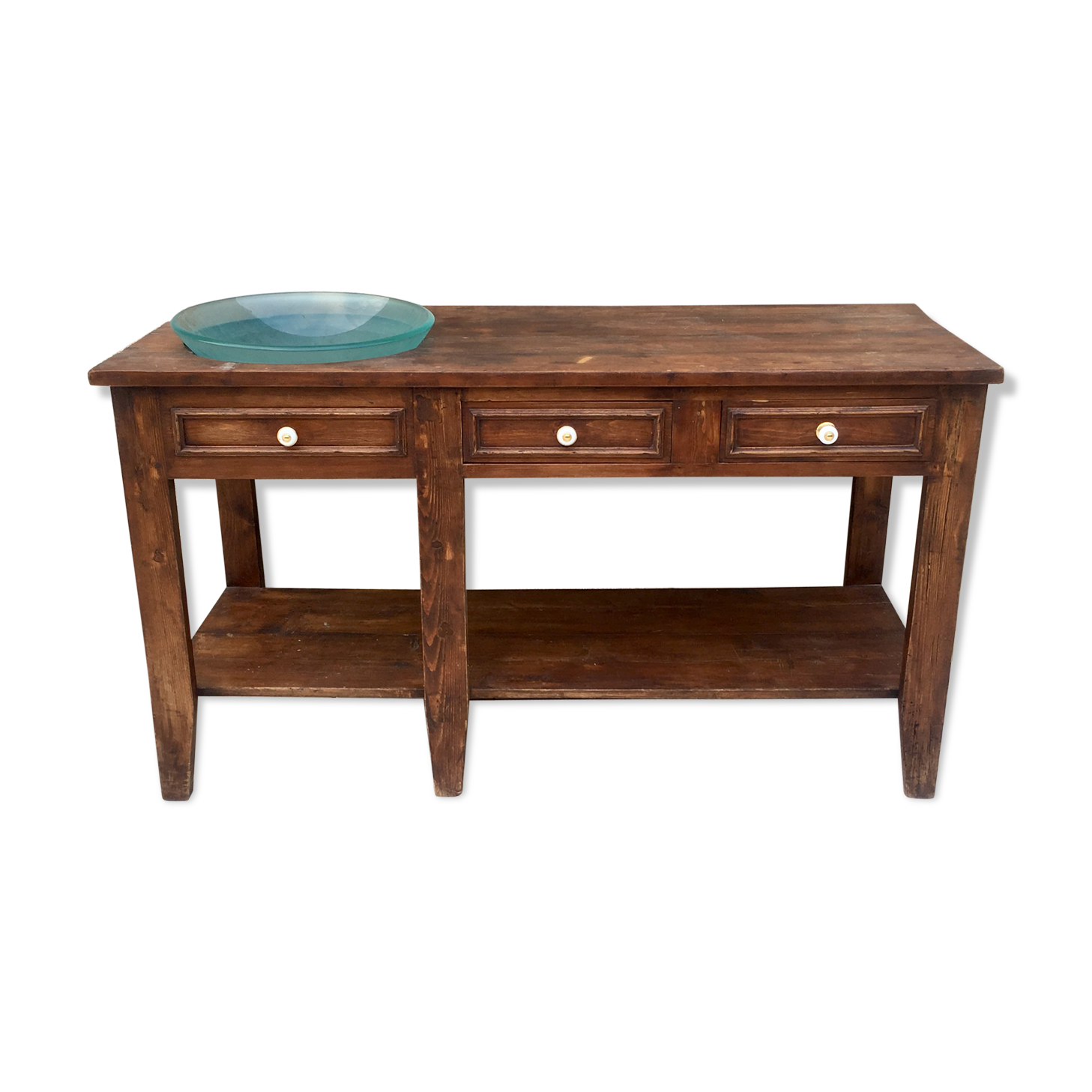 Old solid wood counter