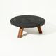Artisan Solid Oak Round Tripod Coffee Table 1960s