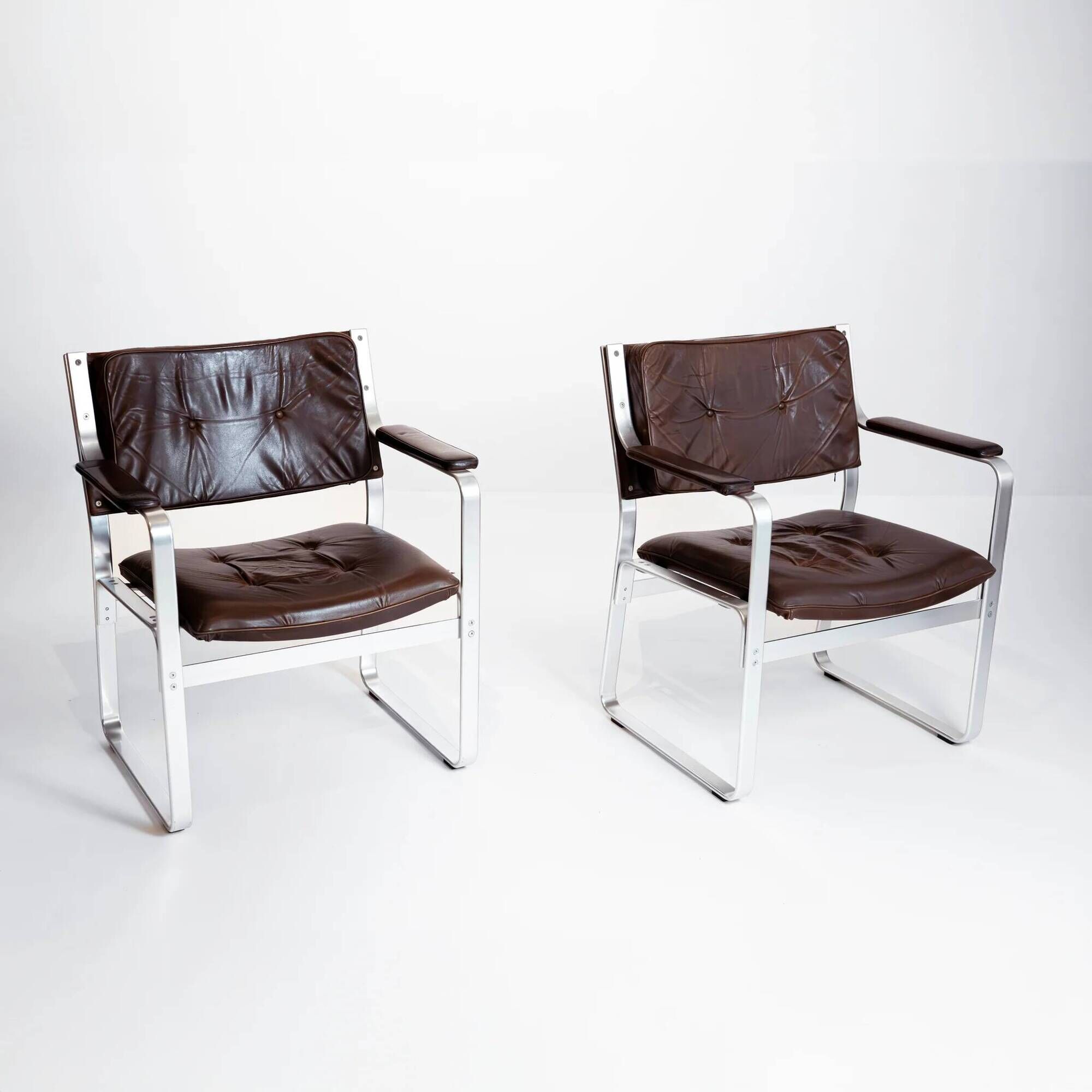Vintage set of two lounge chairs and a coffee table by Ekselius for J.O.C, Sweden, 1970s.