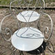 Paire de fauteuils de jardin métal vintage
