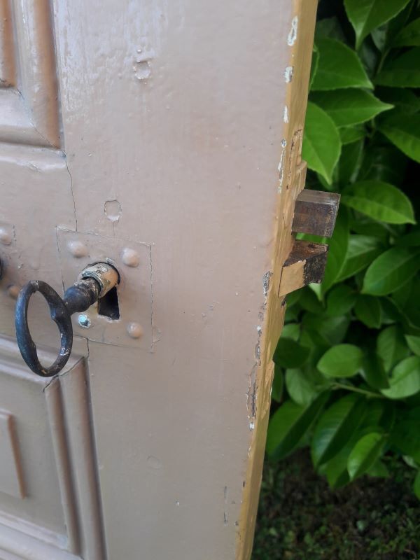 Communication door 199x82,8cm old molded