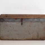 Antique silver-grey solid wood chest (circa 1920) #20