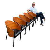 6 king costes starck armchairs aleph driade 1982