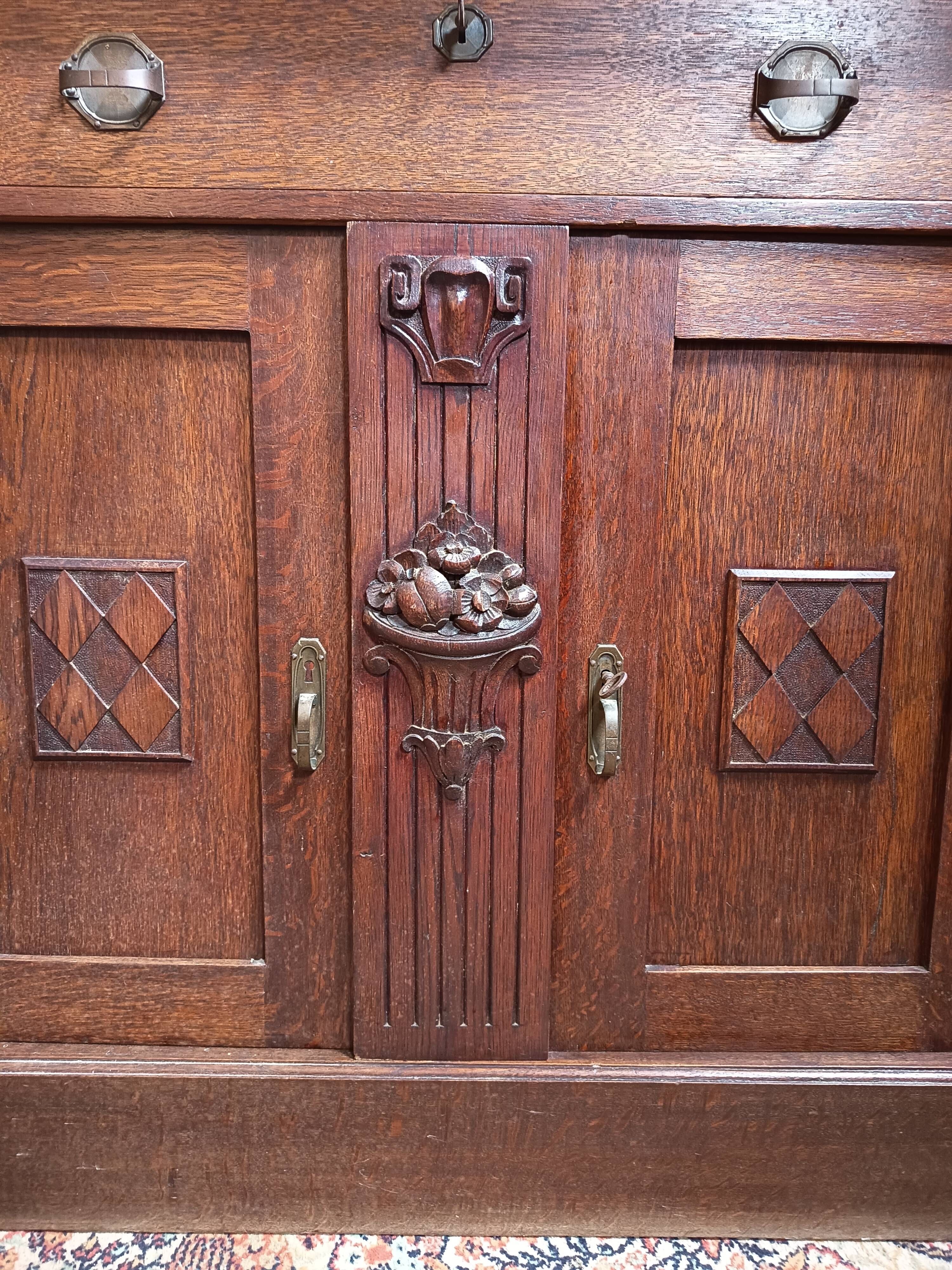 Art Deco oak sideboard