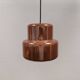 Mini poker hanging lamp in original brown colour by Jo Hammerborg 1977.