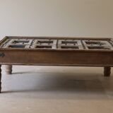 Coffee table old Indian tray